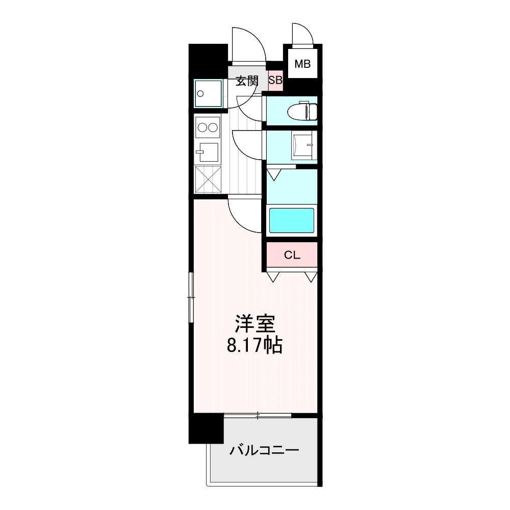 間取・A棟　Atype｜1K