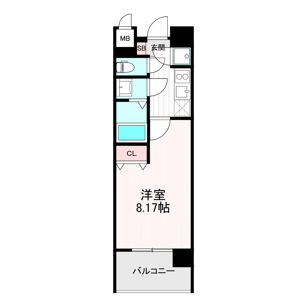 間取・A棟　Btype｜1K