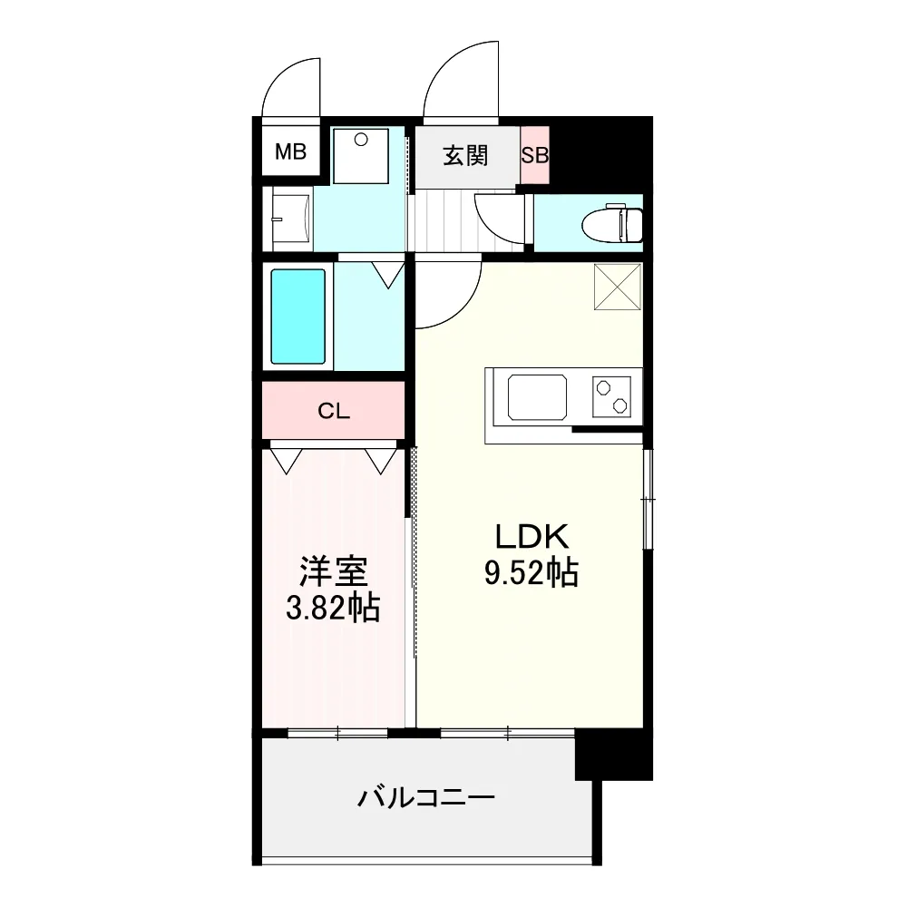 間取・B棟　Atype｜1LDK